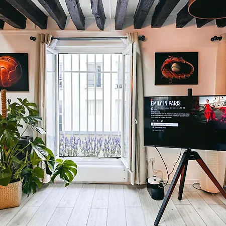 Apartman Rustic Charm&dreamhome 40m2 In The Heart Of Paris, Near Pompidou And Notre-dame, Subway 4,8,9 Honeymoon Favourite Párizs