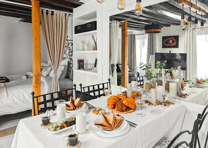 Rustic Charm&dreamhome 40m2 In The Heart Of Paris, Near Pompidou And Notre-dame, Subway 4,8,9 Honeymoon Favourite